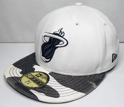 Miami Heat - New Era 59Fifty Hardwood Classics - Fitted Hat Size 7 3/8 - Camo • $18.99