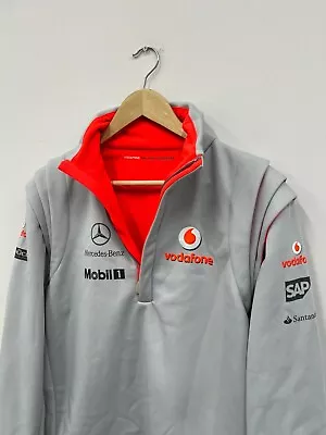 Vodafone McLaren Mercedes Benz Mobil 1 Zip Pullover Fleece Jacket L • $110