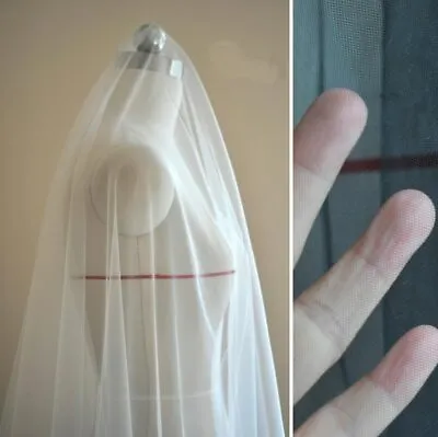 By Yard Designer Super Transparent Wedding Mesh Fabric Bridal Veil Material • $6.11