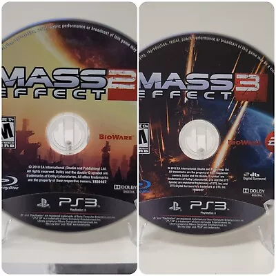 Mass Effect 2 & 3 - Lot Bundle (PS3 Sony PlayStation 3) Tested Working 👍 • $9.99