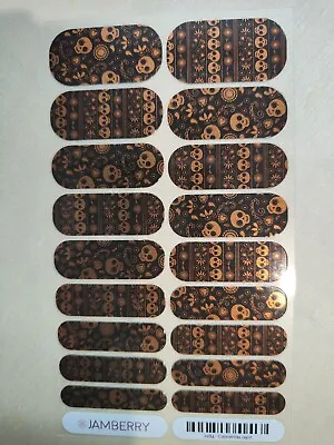 $7 • Buy 🌟Jamberry Nail Wrap Full Sheet Nail Art Stickers - Calaveritas Skulls