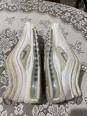 Nike Air Max 97 Triple White Sneakers Mens US 10 Shoes  • $40