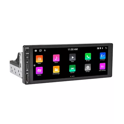 Single Din Car Radio Stereo Video GPS Navigation Touch Screen Bluetooth Carplay • $194.70