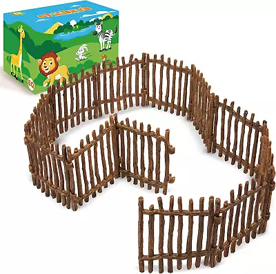 Realistic Toy Fence Large Corral Fencing Panel Accessories Playset Farm Fence  • $17.94