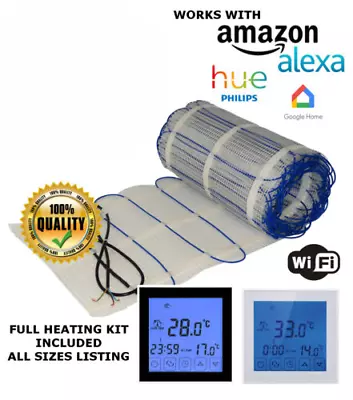 Electric Underfloor Heating Mat Kit 200W/m2 All Sizes In This Listing (ULTRA) • £44.15