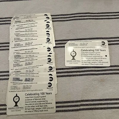 Huge Lot 20 Genuine Authentic Black And White Grand Central Terminal Metro Cards • $29.95