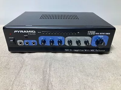 Pyramid PA205 120W PA Power Amplifier With Integrated Mixer 4816 Ohm & 70V • £15