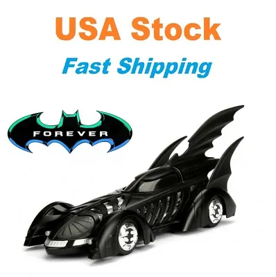 Batman Batmobile 1995 Batman Forever Jada Diecast Model Toy Car 10.5  1:24 • $15.99