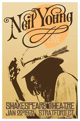 $16.94 • Buy VERY Large NEIL YOUNG - HARVEST 1971 Concert Poster  24  X 16   RARE & BEAUTIFUL