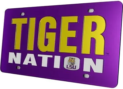 Louisiana State University Tigers LSU Premium Laser Cut Tag License Plate... • $27.32