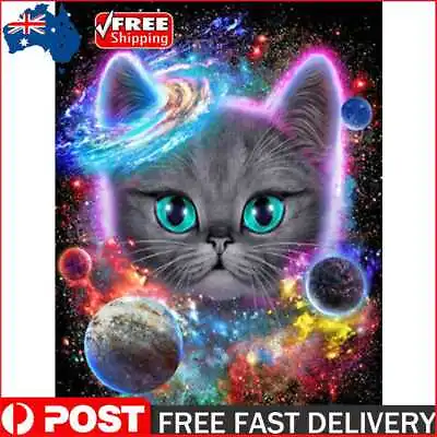 $11.89 • Buy 5D Diamond Painting Cat In The Universe Full Round Rhinestone DIY Home Decor