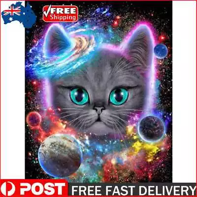 $11.89 • Buy 5D Diamond Painting Cat In The Universe Full Round Rhinestone DIY Home Decor