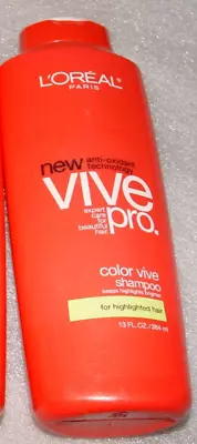 Loreal Vive Pro Color Vive Shampoo For Highlighted Hair 13 Oz • $24.45