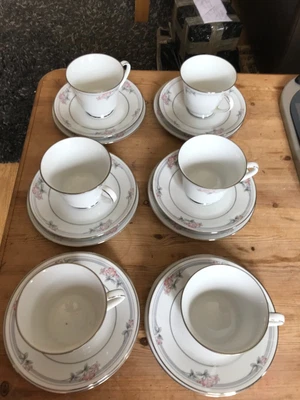 £9.99 • Buy Set Of 6 Trios - Noritake - Tarkington Pattern 3695