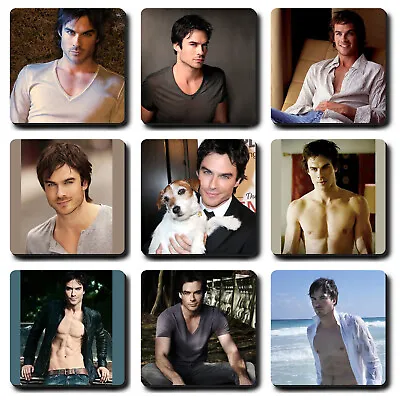 Ian Somerhalder Coasters - Hot - Mug - Wood - Gift Coaster Hunk Vampire Diaries • £4.39