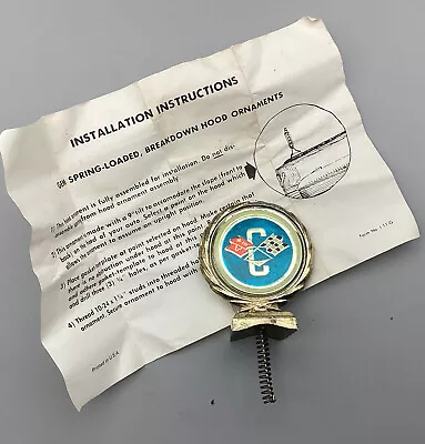 $37.50 • Buy Chevrolet Corvette Hood Ornament Emblem Gem Spring Loaded - VINTAGE SCARCE HTF