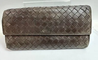 AUTH Excellent Used Bottega Veneta Leather Long Wallet Fedex • $117.69