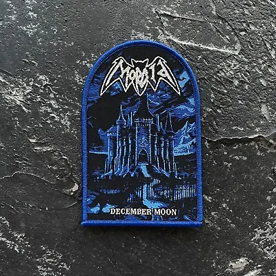 Morbid December Moon Woven Patch Black Metal Blue Border • $8.99