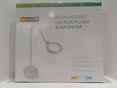 MIGHTY BRIGHT LED Floor Light And Magnifying Lamp  RECHARGEABLE  USED • $82.50