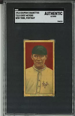 1914 T213 Chief Myers Coupon New York Portrait SGC A • $130