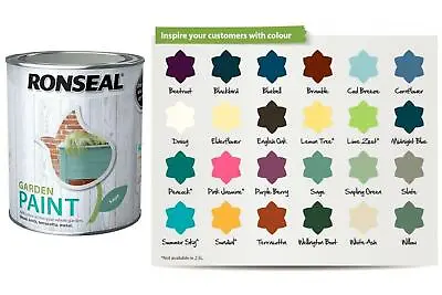 £7.65 • Buy Ronseal Outdoor Garden Paint - For Exterior Wood Metal Stone Brick - All Colours