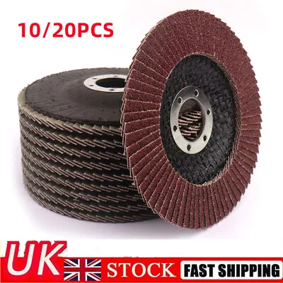 10/20x Flap Grinding Sanding Discs 115mm 4.5  40Grit Angle Wheel For 125 Grinder • £9.99