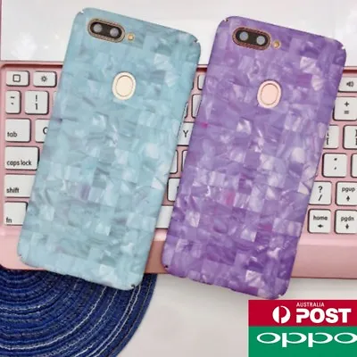 $8.99 • Buy OPPO R15 A57 A73 Colourful Marble Pattern Wave Check Hard Fashion Case Cover