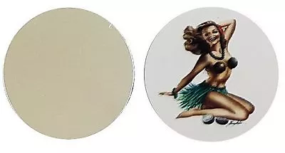 Pin Up Girl With Coconut Bra Metal Golf Ball Marker Disc 25mm Diameter • £2.99