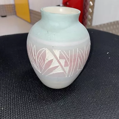 Mesa Verde Pottery Native American Navajo Indian VASE Signed H 15cm Dia 11cm • £19.99