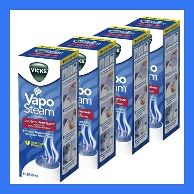 4-PACK Vicks Vapo Steam For Hot Steam Humidifier Cough Suppressant 8oz • $56.99