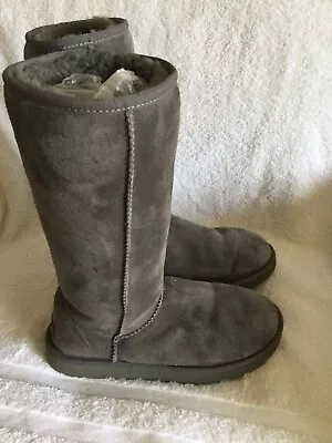 Ugg Australia Classic Tall Gray Women Shearling Size 8 US/6.5 UK/39 EUR • $28