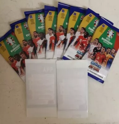 X8 UEFA Euro 2024 Topps Match Attax Trading Card Packs! +2 Mystery Lim.Ed Packs! • £9.99