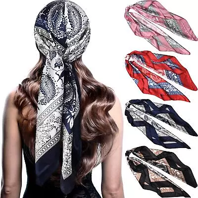 Scarf And Bandana Neckerchief With Border Multi-Functional • $19.58