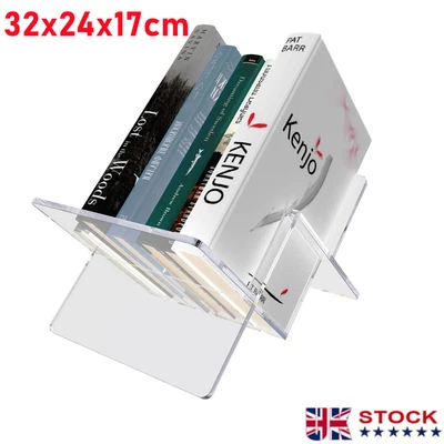 £14.99 • Buy Bookshelf  Acrylic Magazine Holder Paper Document File Rack Desk Organiser Decor