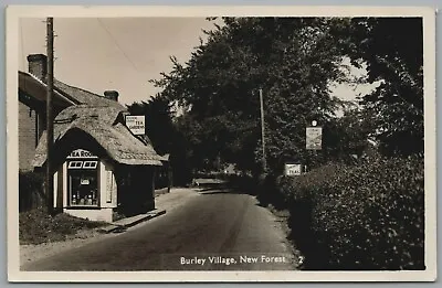 Postcard Burley Village New Forest Hampshire Posted C1950s Real Photo RP RPPC • £15