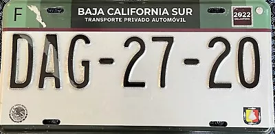 2022 Baja California Sur Mexico License Plate • $60