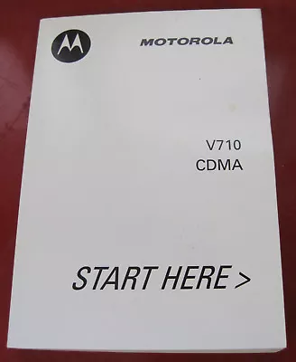 MOTOROLA V710 CDMA Mobile Wireless Phone User Manual Book • $1