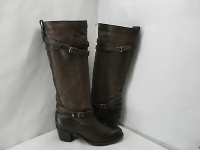 FRYE Jane Strappy Brown Leather Riding Boots Womens Size 7.5 B Style 76396  • $69.95