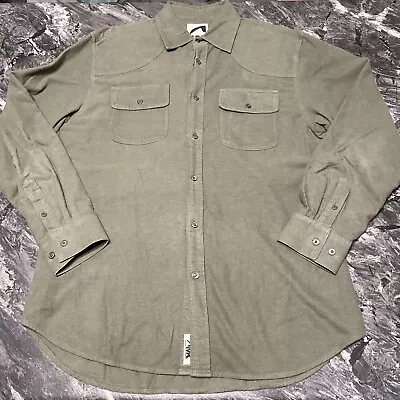 Mountain Khakis Ranger Chamois Button Down Shirt Mens M Olive Green Flannel • $29.99