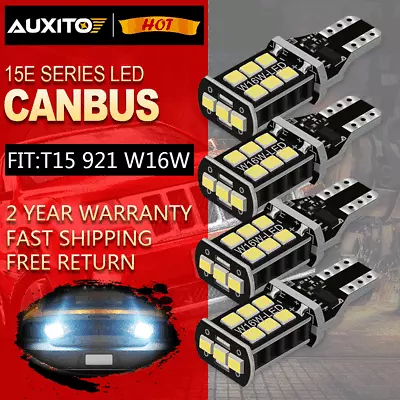 4X 921 LED Reverse Light Canbus Error Free 912 T15 W16W Backup Bulb 3000LM White • $11.99