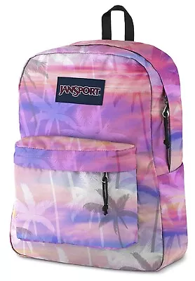 JANSPORT Super Break 15  Shoulder Drop 100% Polyester Classic Backpack PALM PARA • £25.65