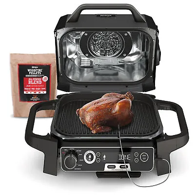 Ninja Woodfire Pro 7-in-1 Grill & Smoker With Thermometer Electric Outdoor Grill • $329.99