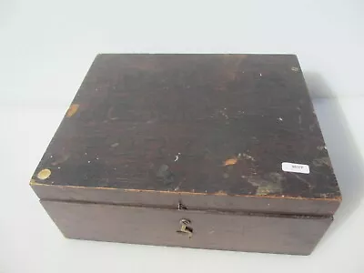 Antique Wooden Box Tub Old Crate Wood Victorian Brass Latch Vintage  DOG  12 W • $30.83