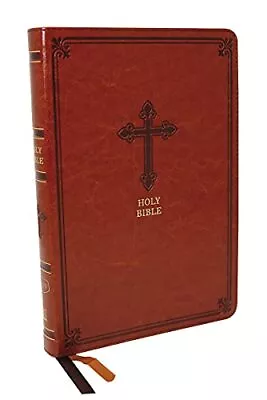 KJV Thinline Bible Leathersoft Brown Red Letter Comfort Print: Holy Bible King J • £15.89