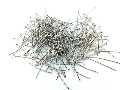 Silver Coloured Head Pins 30mm Chandelier Crystal Connectors Bag Of 100 Pins • £5.95