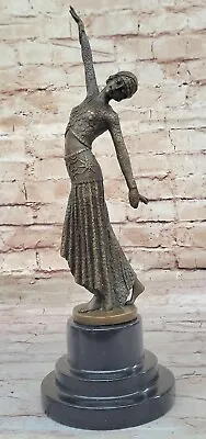 D.H.Chiparus Art Deco Egyptian Dancer Bronze Sculpture Hot Cast Figure Deco • £104.99