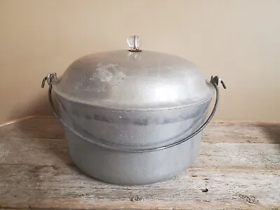 Majestic Cook Ware Dutch Oven Aluminum Stock Pot Bail Handle 5Qt Vintage • $30.99