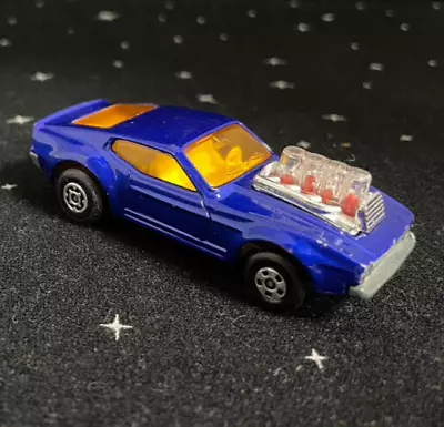 VTG Matchbox Rolamatics Blue Ford Mustang Piston Popper #10 1973 Lesney England • $10.99