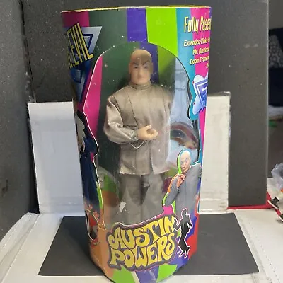 VTG Dr Evil Austin Powers Poseable Action Figure Mr Bigglesworth 1998 New NIB • $15