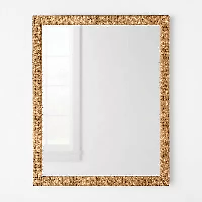 24  X 30  Woven Check Wall Mirror Natural - Threshold • $37.99